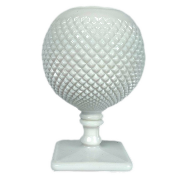 Westmoreland Other - Vintage Westmoreland Milk Glass Ivy English Hobnail Diamond Vase Ball